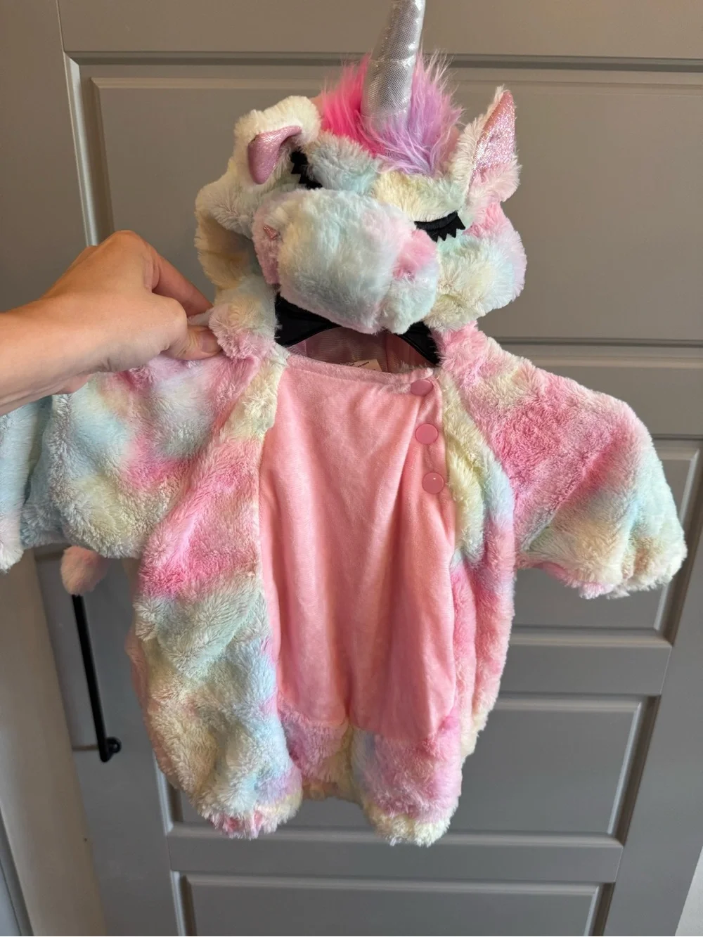 Pastel Unicorn/pegasus Kids Costume - Plush Multicolor - Picture 3 of 8